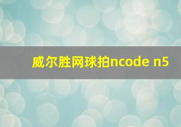 威尔胜网球拍ncode n5